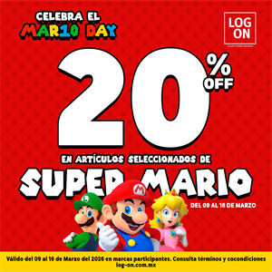 20% de descuento en productos de Mario Bros