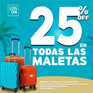 25% de descuento en maletas