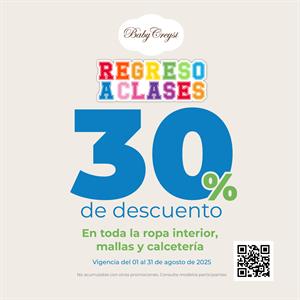 ¡BABY CREYSI TIENE UN 30% DE DESCUENTO!