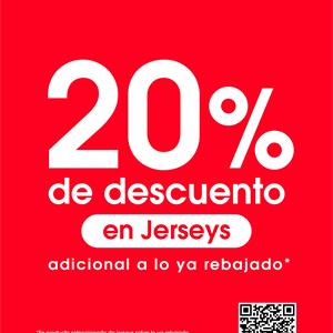 HASTA 20% en jersey adicional a lo ya rebajado
