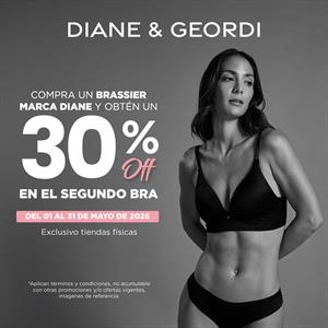 Por la compra de 1 bra Diane / 30% dcto en el 2do bra