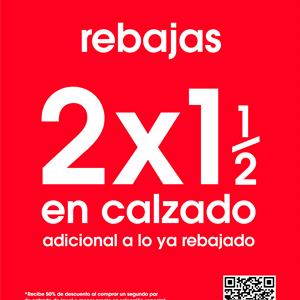 2x1½ EN CALZADO